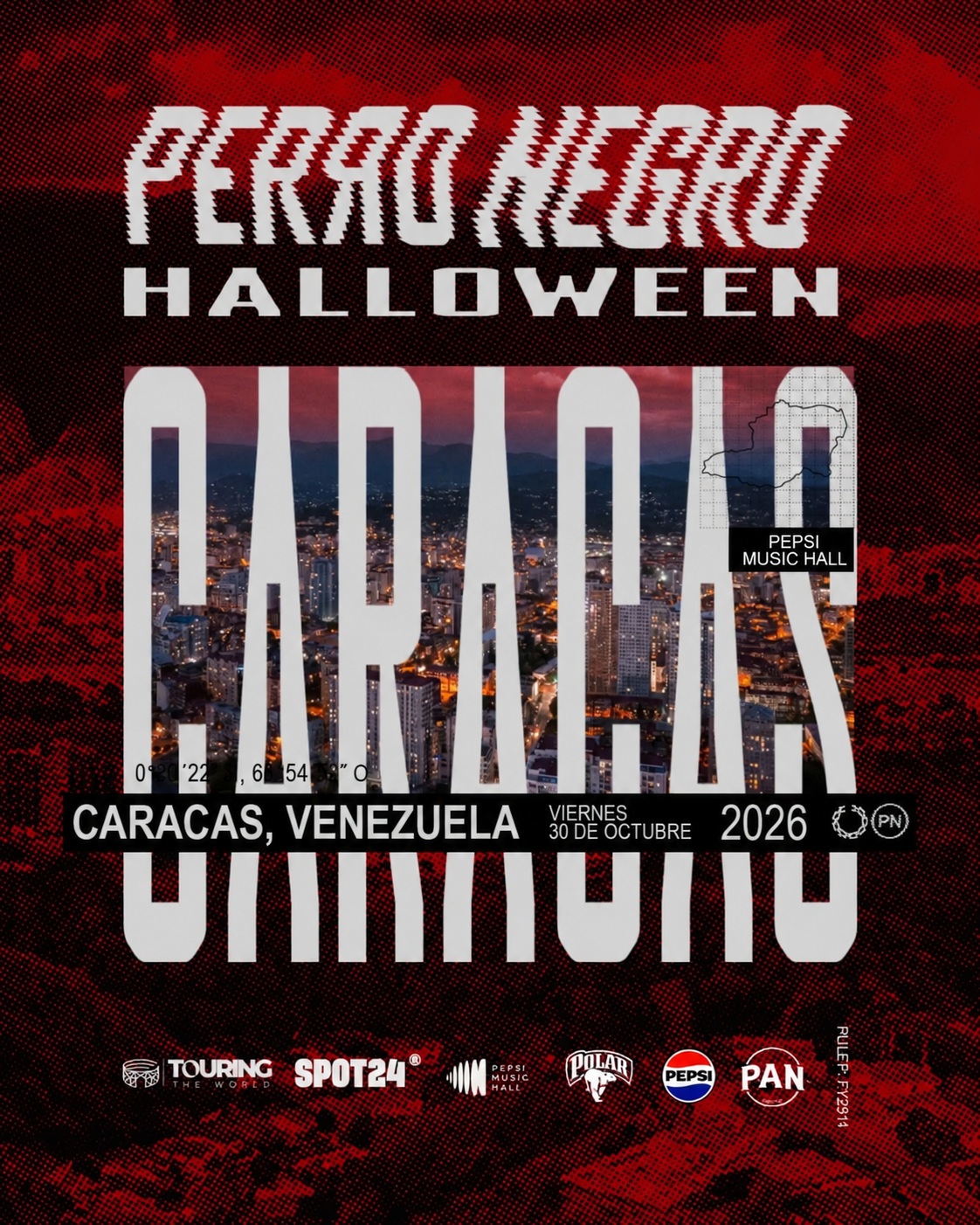 Flyer de PERRO NEGRO · Halloween · Caracas, VIE 30 OCT 2026